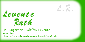 levente rath business card
